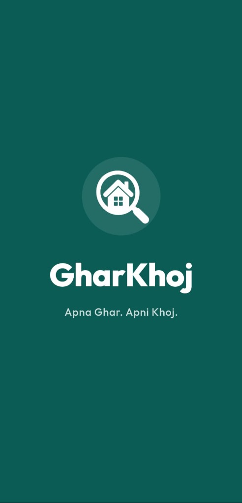 GharKhoj App Splash Screen - Apna Ghar. Apni Khoj.